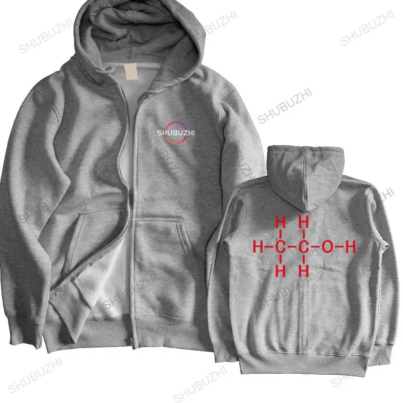 

male autumn pollover balck zipper coat Alcohol Science Geek Ethanol Molecule Drinking Gift Fashion Unisex sweatshirts warm hoody