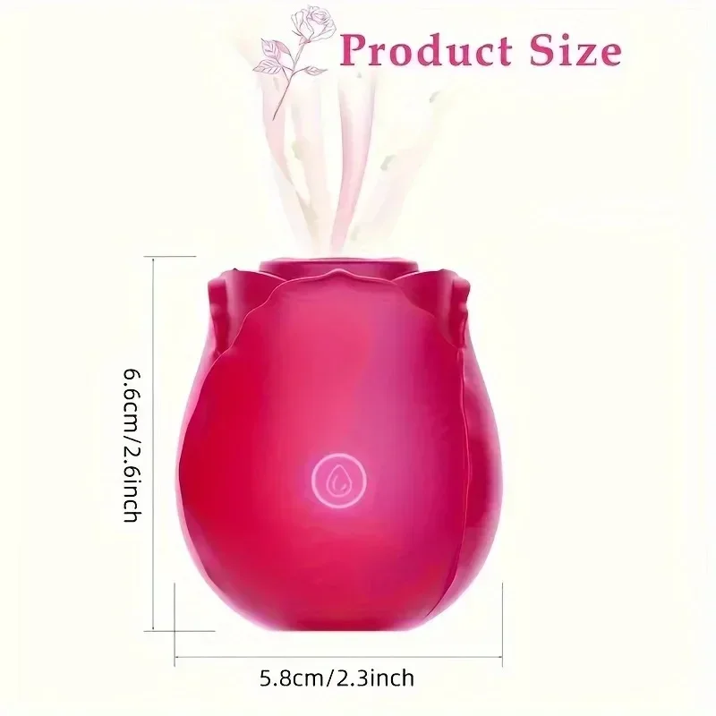 Female Powerful Sucking-Rose Vibrator Toy for Women Vacuum Stimulator Oral Nipple Clit Sucker Female Sex Toys Goods for Adults 6