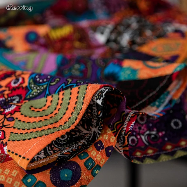 Gerring Boho Kerek Terítő Többszínű Nyomtatott Dohányzóasztal Borító Karácsonyi Nappali Étkezőasztal -Ruhával Buli Rendezvényekhez - Image 2