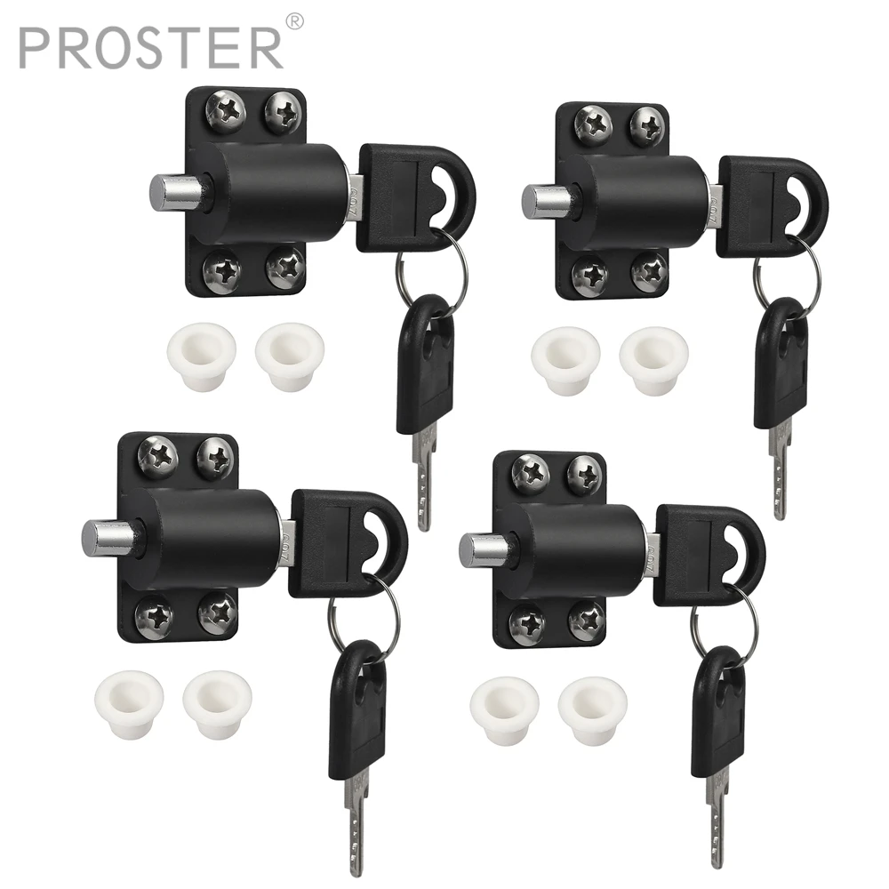 Proster 4Pcs Sliding Patio Door Catches Set Window Bolt Security Lock