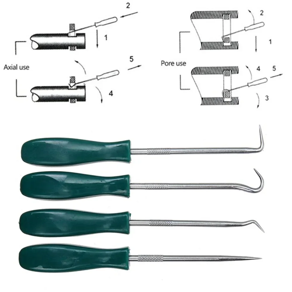 Sealing Repair Tools 4Pcs 135mm Car Auto Oil Seal Screwdrivers Set O-Ring Seal Gasket Puller Remover Pick Hooks