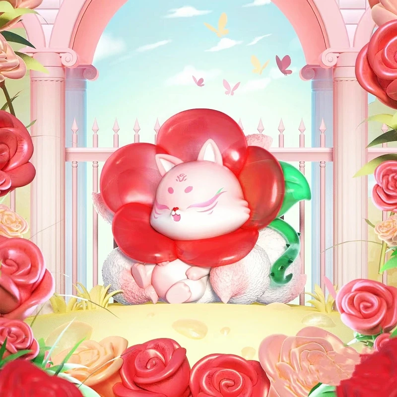 Genuine Ancient Nine Fox Rose Fairy Elevator Blind Box Handmade