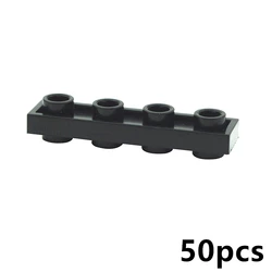 Enhanced Building Block Parts - Special Plates with Dual - Sided Knobs (1x4 - black)