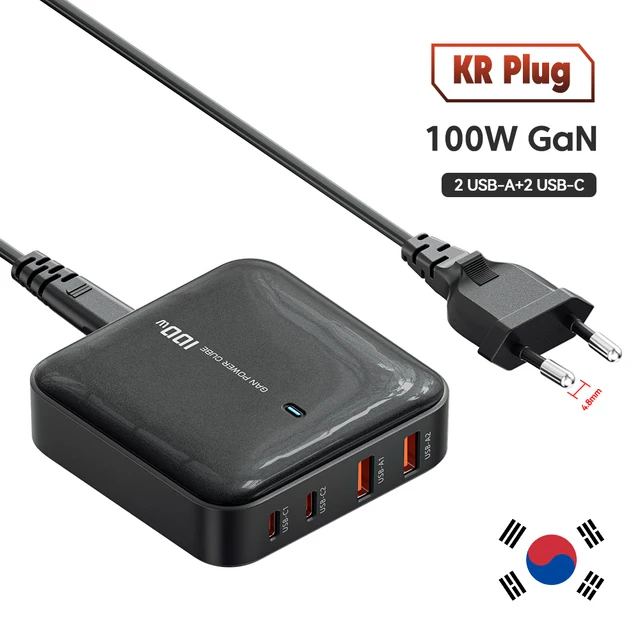 Toocki GaN 100W Desktop Charger Type C Fast Charging QC4.0 PD3.0 USB C Charger For Macbook iPhone 14 13 Samsung Xiaomi Laptop 