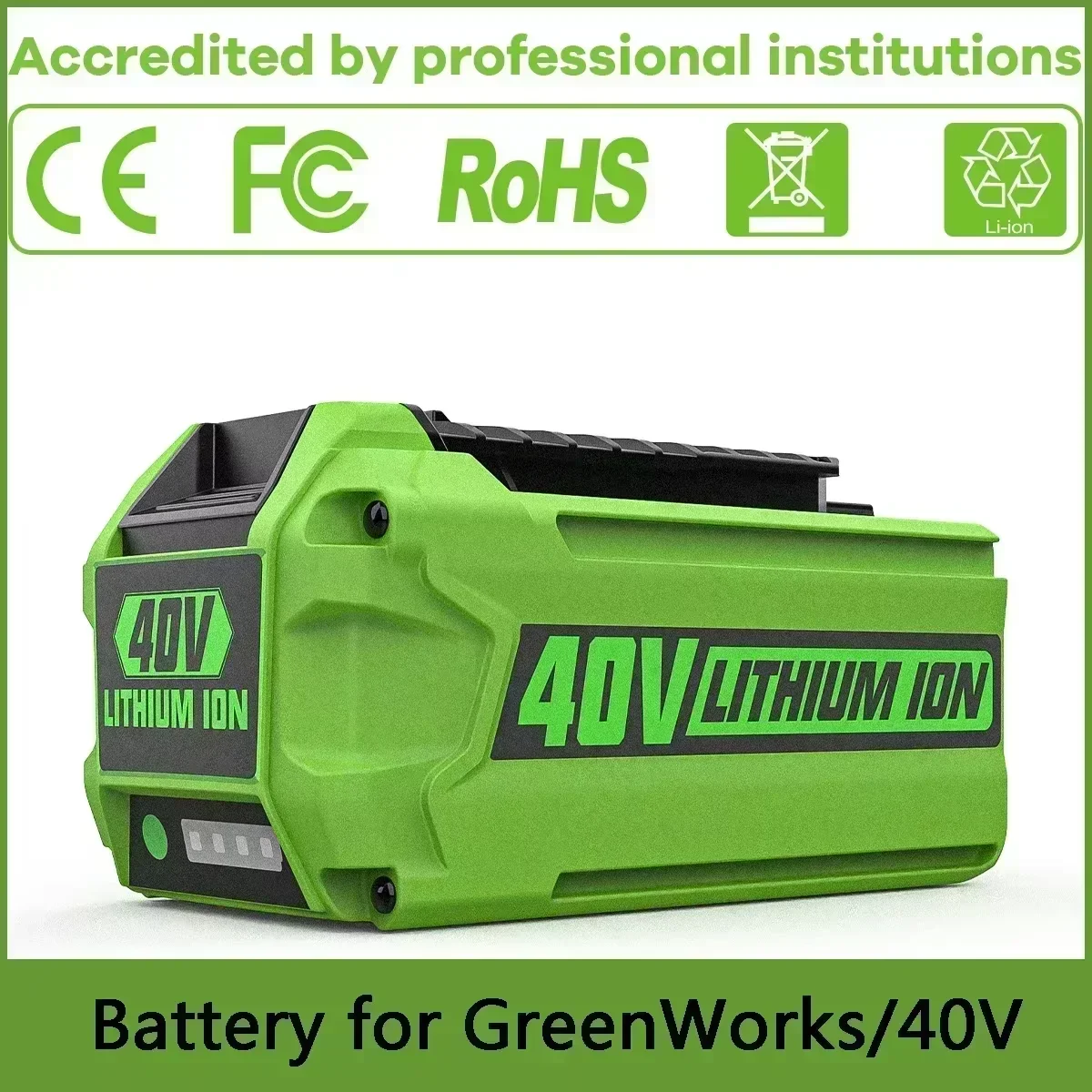 For Greenworks 40V Batteries 6Ah GreenWorks G-MAX Li-ion Battery Manufacturer Replacement Battery for Lawn Mower Power Tools 2