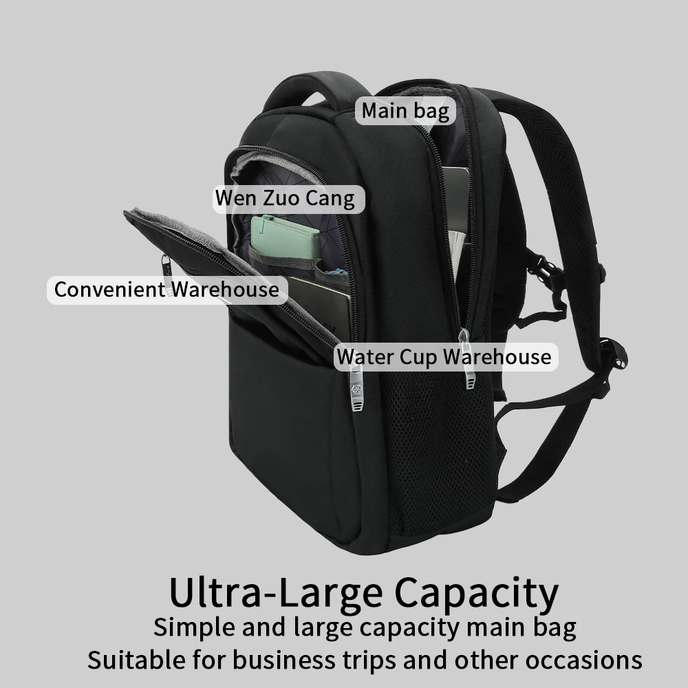 1Pcs Large Capacity Men's Backpack, with Shockproof Computer Compartment, Multifunctional Casual Backpack, Suitable for Travel and Work