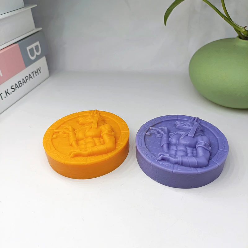 Ancient Egypt God Anubis Soap Mold Dog Head with Robust Man Body Soap-making Tools Handmade DIY Mould for Resin Clay Plaster