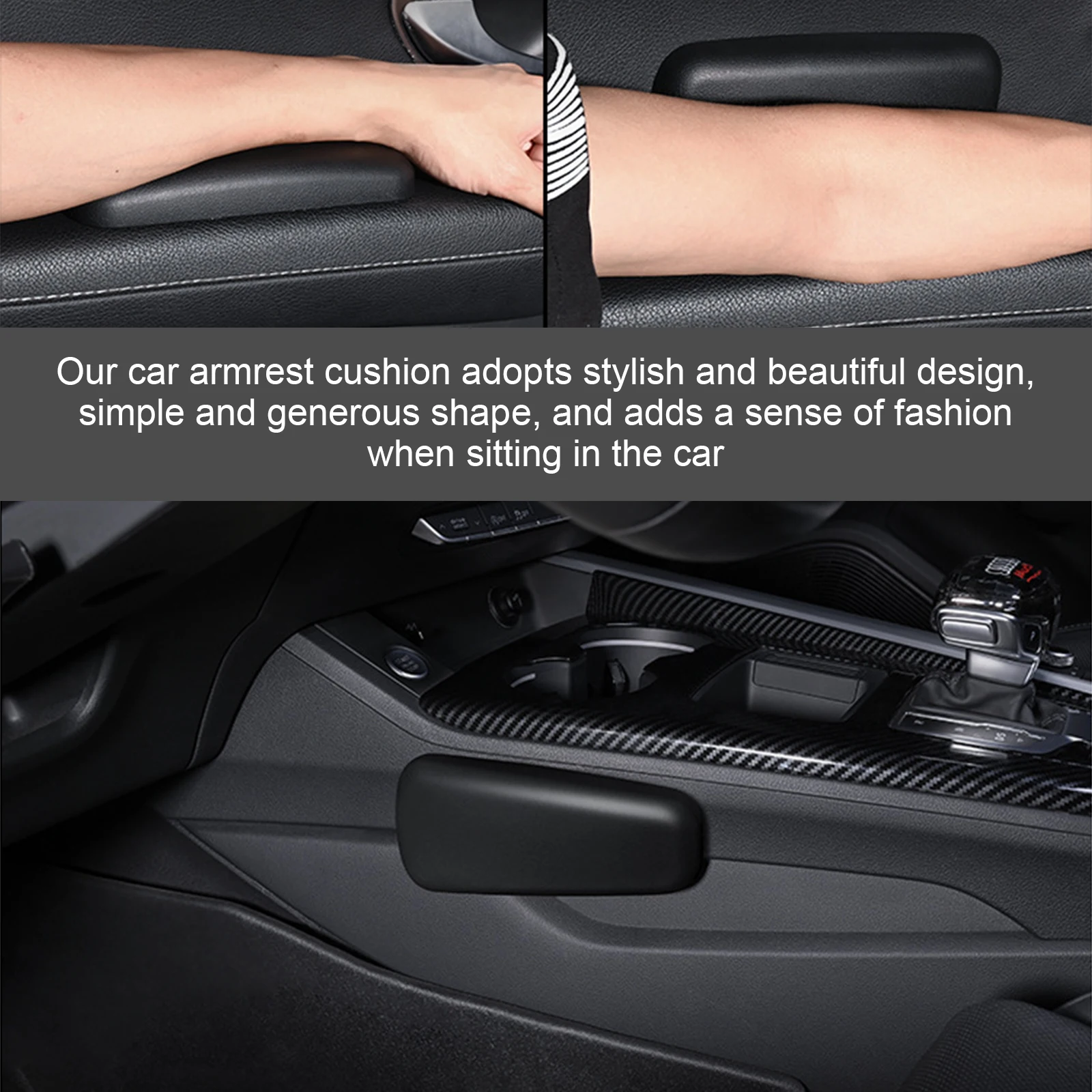2Pcs Car Armrest Pad Soft Leather Car Knee Cushion Universal Car Door Armrest Pads Comfortable Car Arm Rest Elbow Pads
