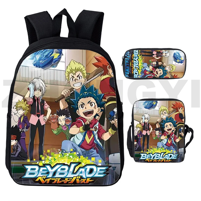 

Funny Anime Beyblade Burst School Bags Fashion Canavs Notebook Urban Satchel Vintage Travel Backpack Children Primary Book Bag