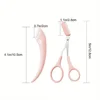 Professional Eyebrow Scissors Eyebrow Trimmer Eyebrow Face Shaver, Women with Comb Eyebrow Trimmer Scraper Accessories 6