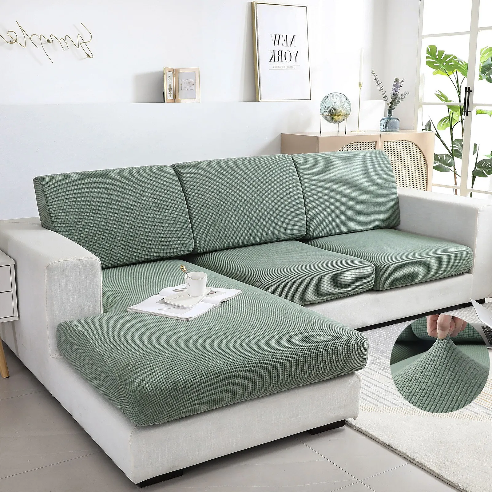 Slipcovers Sofas Cushions Elastic Sofa Covers Jacquard Seat Sofa