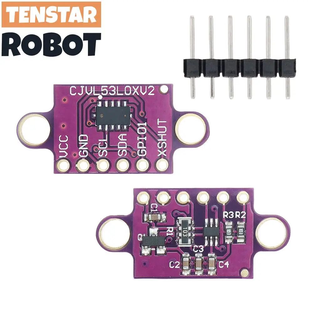 TENSTAR 2pcs/5pcs VL53L0X Time-of-Flight (ToF) Laser Ranging Sensor Breakout 940nm CJVL53L0XV2 Laser Distance Module IIC image 5