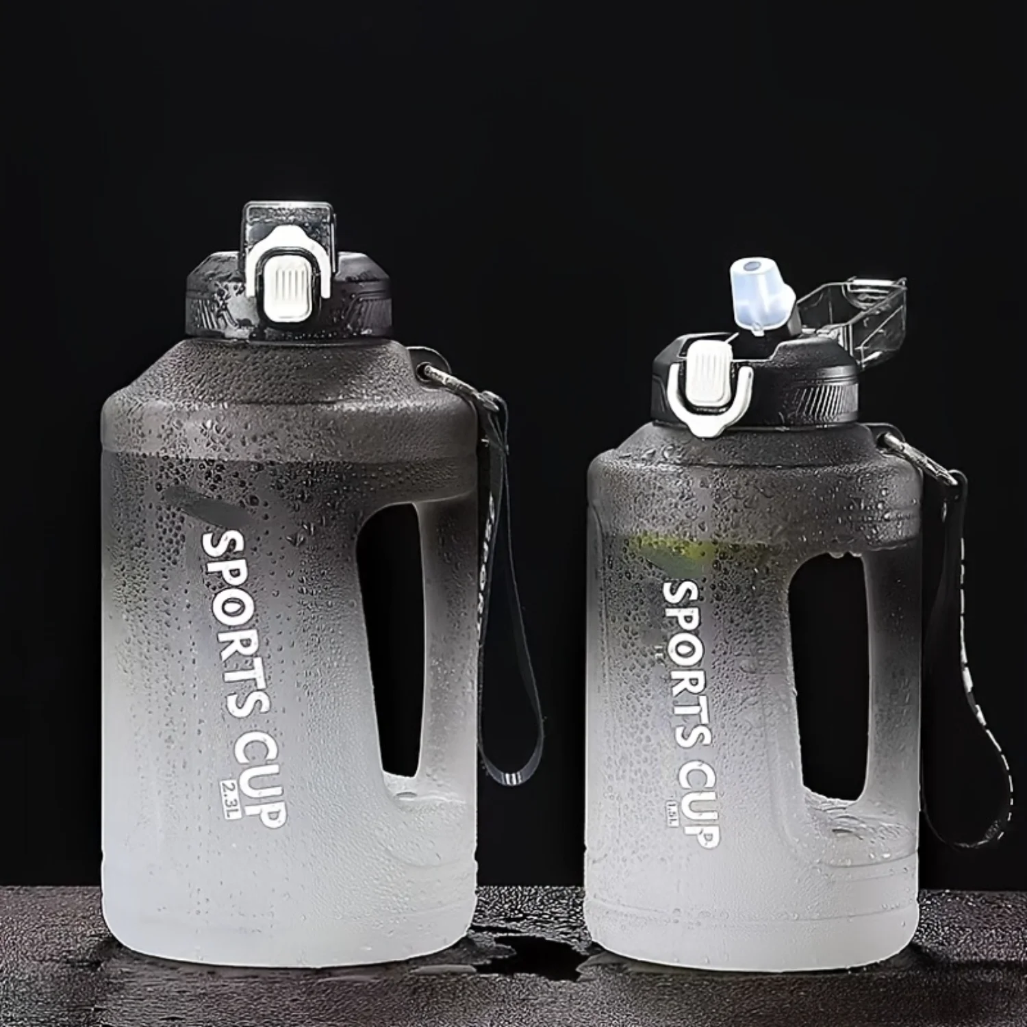 Hydrated & Look Stylish Gradient Color Sports Water Jug with Time Markers