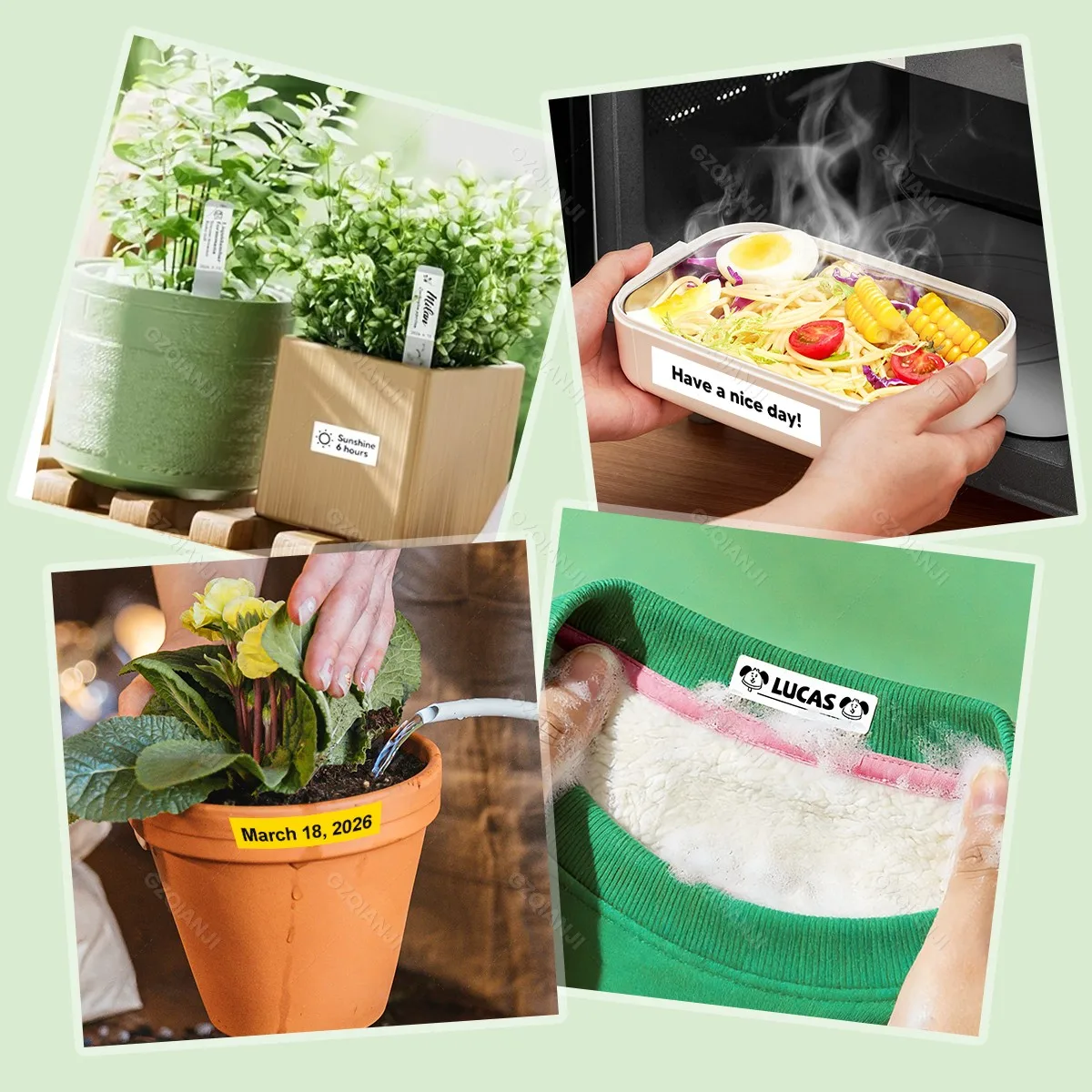 Marklife R15 미니 라벨 열전사 프린터 무선 블루투스 연결 휴대용 모바일 편집 지원 새틴 리본 라벨