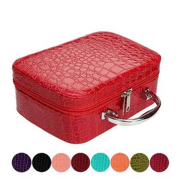 Nuove donne estetiste custodia per trucco borsa cosmetica organizzatore di viaggi di alta qualità scatola di bellezza cosmetici cassetta degli attrezzi per gioielli regali di festa