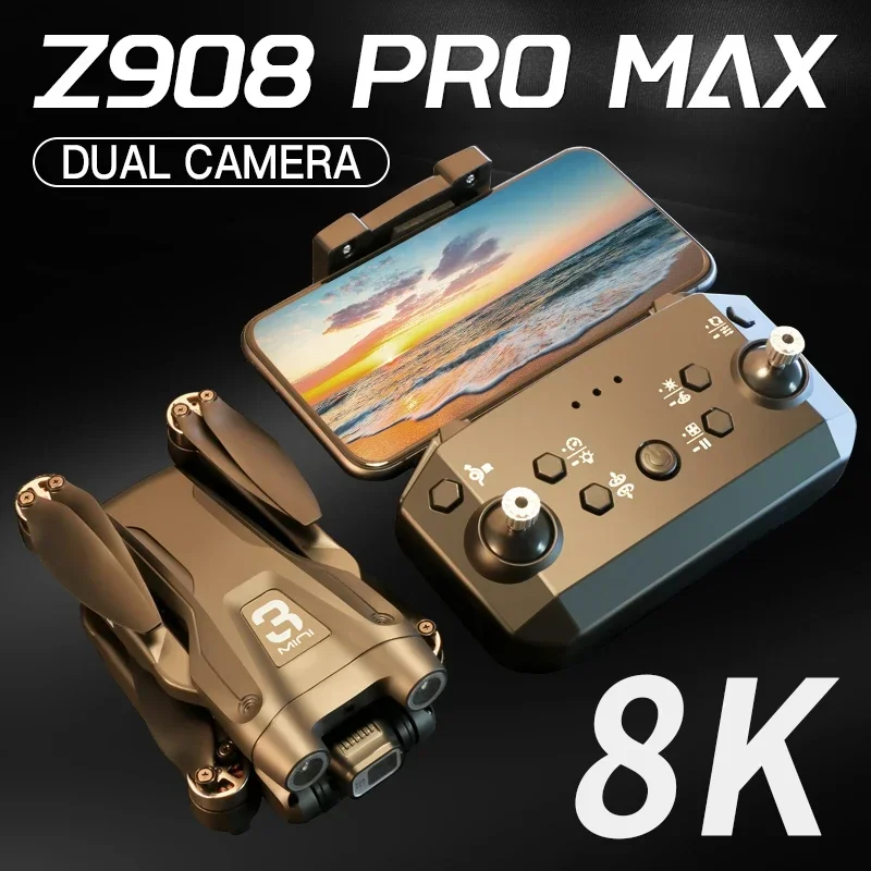 Drone Quadcopter GISAEV Z908 Pro / MAX Professional Mini Optical Flow Localization 3sided Obstacle Avoidance Toy Gift