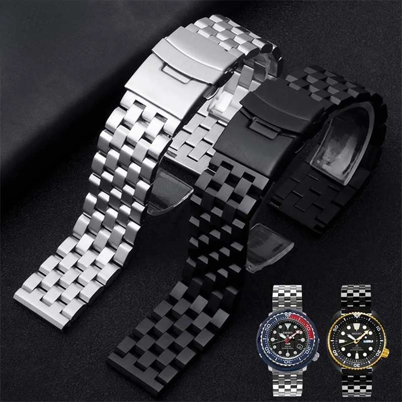 Per Cinturino In Acciaio Seiko Maschio Seiko N. 5/Water Ghost/Diving Can/Abalone Series Cinturino In Acciaio Inossidabile