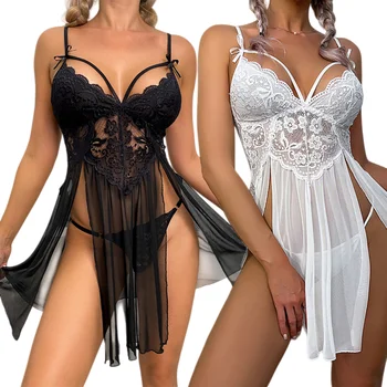 Sexy Lingerie Pajamas Women Exotic Apparel Tulle Skirt Mujer Costumes Porn Underwear Suit Sex Clothes Seductive Nightgown 2023