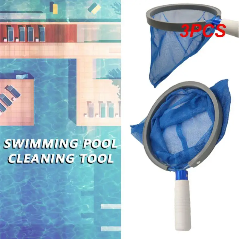 

3PCS Universal Telescopic Pole Pool Cleaning Net Professional Cleaning Tools Swimming Pool Rubbish Leaf Salvage Mesh Catcher