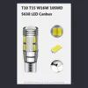 2PCS W5W T10 12V 6000K 5630 10 SMD Car LED Bulb Canbus License Plate Wedge Side Turn Singal Light Super Bright White 4