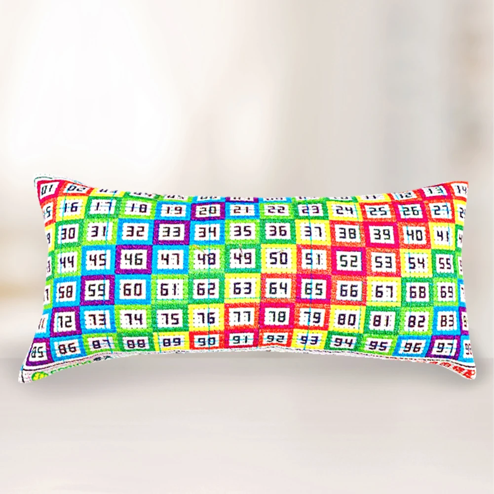 Number 1-98 Cross Stitch Embroidery Pin Cushion Colorful Pin Storage Cushion Rainbow Pillow Shaped Accessories DIY