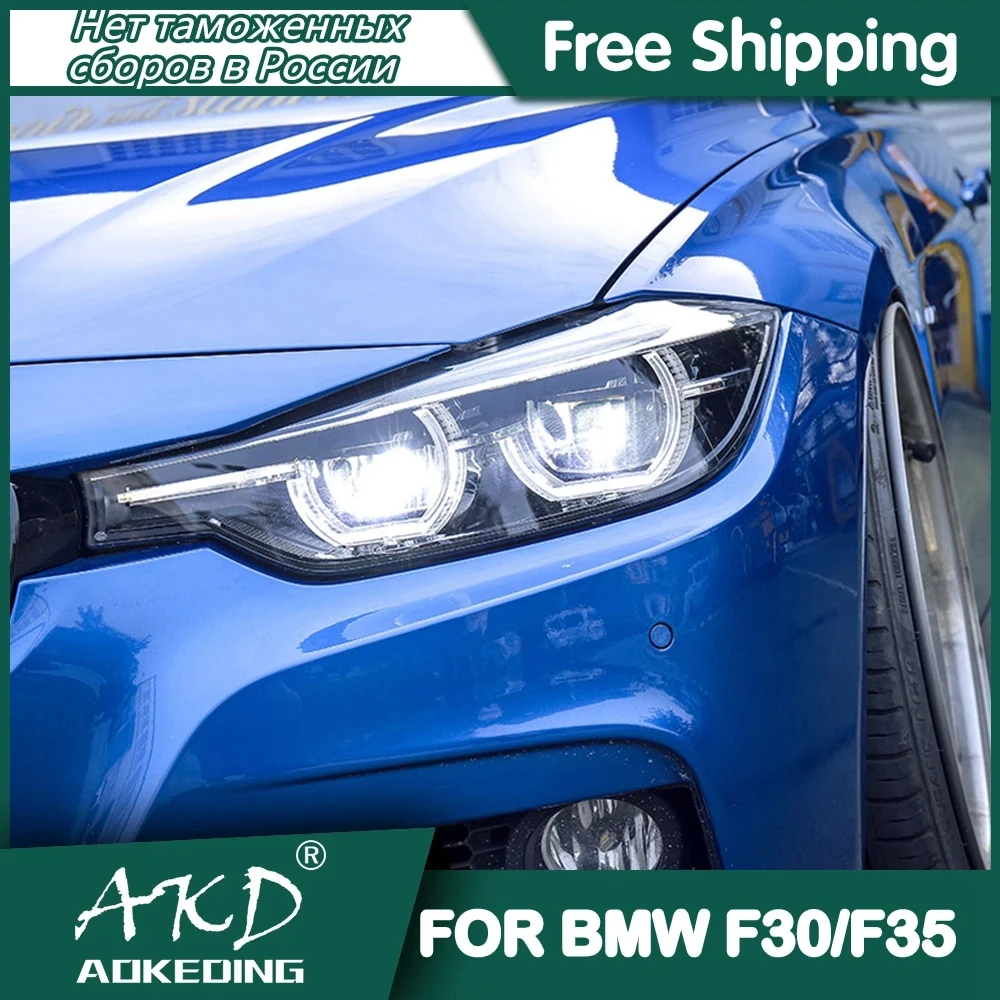

Для BMW F30 фары 2013-2018 F35 F80 DRL дневная работа светильник Bi ксеноновая лампа Противотуманные фары автомобильный аксессуар 320i 318i передняя фара