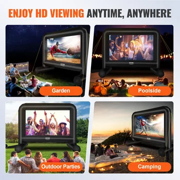 VEVOR Inflatable Movie Screen 14/16 FT Inflatable Projector Screen for Outside w/ Blower for Outdoor Party Backyard Movie Night 5