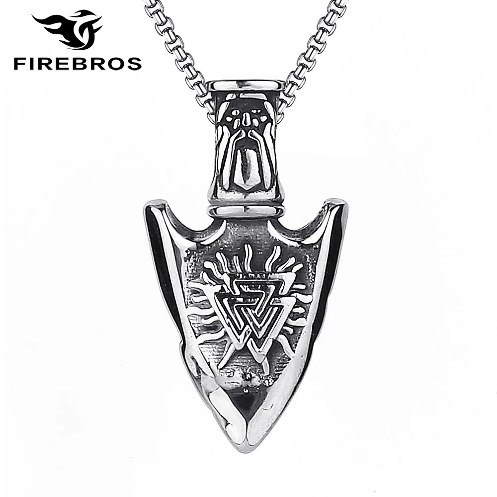 

Скандинавская мифология FIREBROS 316L из нержавеющей стали, вегвизир, валкир, один, копье, подвеска, ожерелье для мужчин, винтажные Ретро-ювелирные изделия викингов
