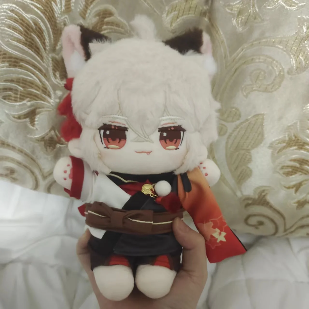 

20cm Genshin Impact Cosplay Kaedehara Kazuha Cute Cat Plush Cotton Doll Anime Dress Up Dolls Mascot Plushie Birthday Gifts New