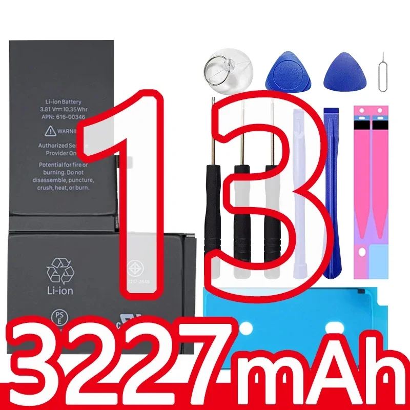 Batterie De Remplacement Générique Pour IPhone X à IPhone 14 Pro Max - Noire, Compatible Avec De Nombreux Modèles Apple