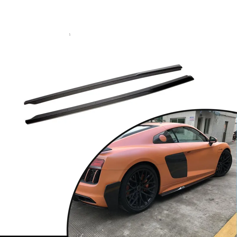 

Для 2016-2018 Audi R8 Coupe 2-дверные боковые удлинители из углеродного волокна