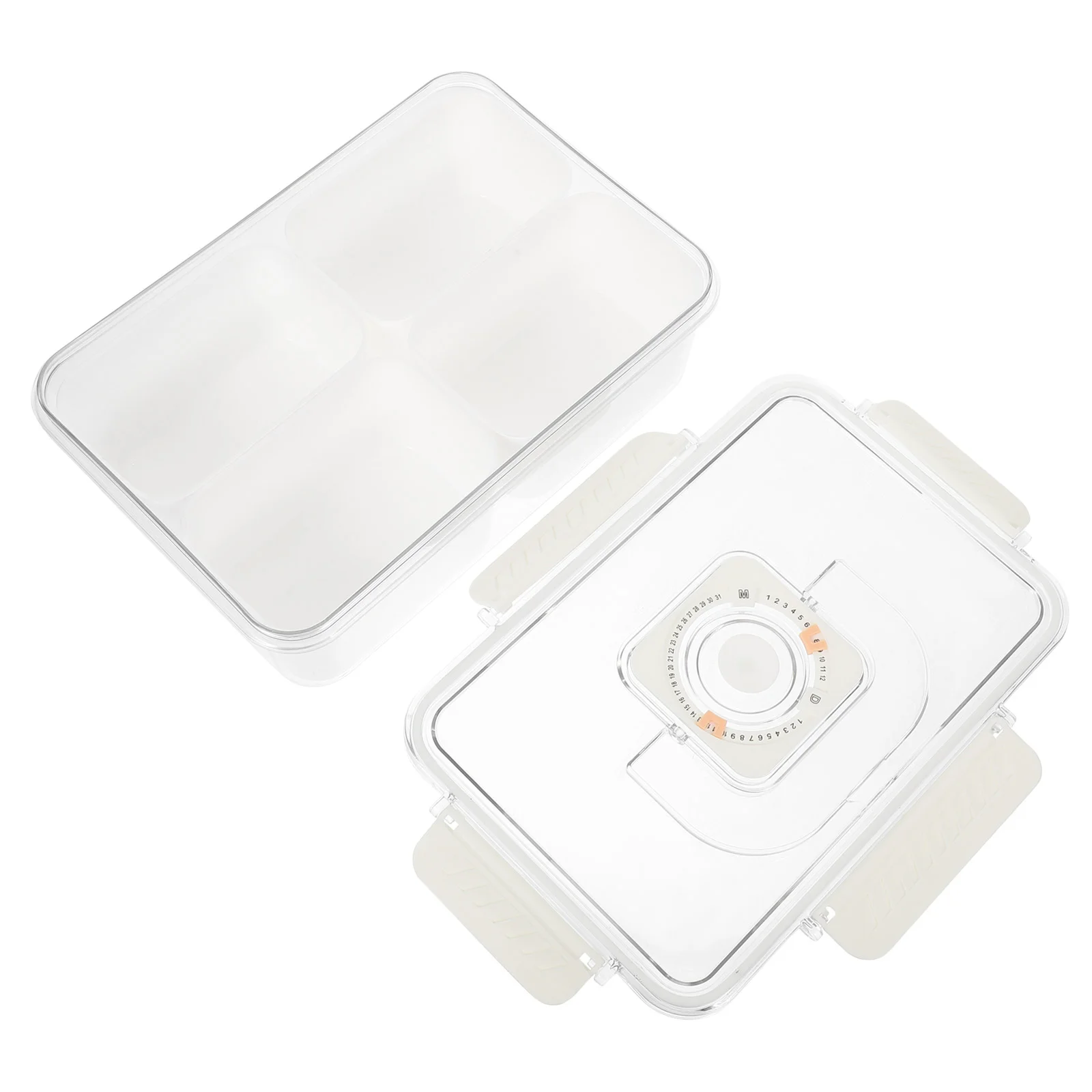 

Clear Seasoning Box With Lid Kitchen Spice Holder Reusable Plastic Spice Storage Container
