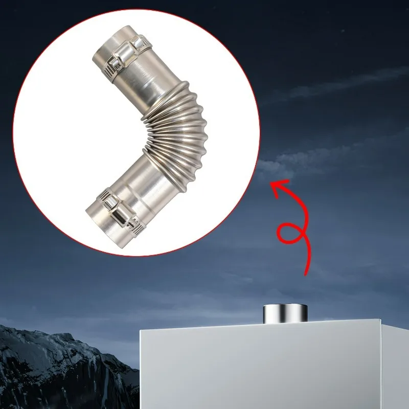 25mm Elbow Pipe Air Diesel Parking Heater Exhaust Pipe Connector W/Clamps for Webasto Diesel Heater