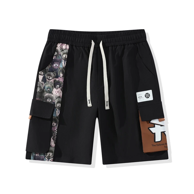 2024 Summer New Arrival Men's Bermuda Shorts Loose Beach Shorts Fashion Knitted Patchwork Casual Versatile Thin Trend Shorts