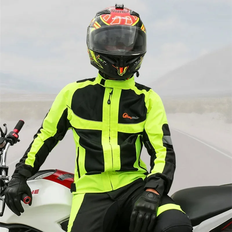 

Motorcycle Jackets Summer Mesh Breathable Motorbike Riding Protective Armor Coat Night Reflective Warning Safety Clothing JK-21