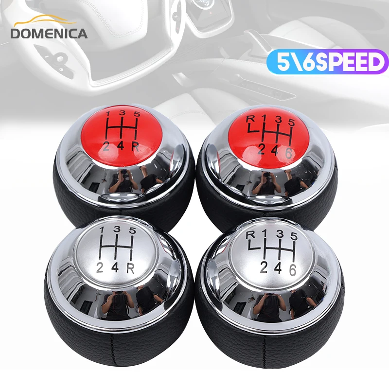 NEW56SpeedCarGearShiftKnobPULeatherLeverShifterPenHandle