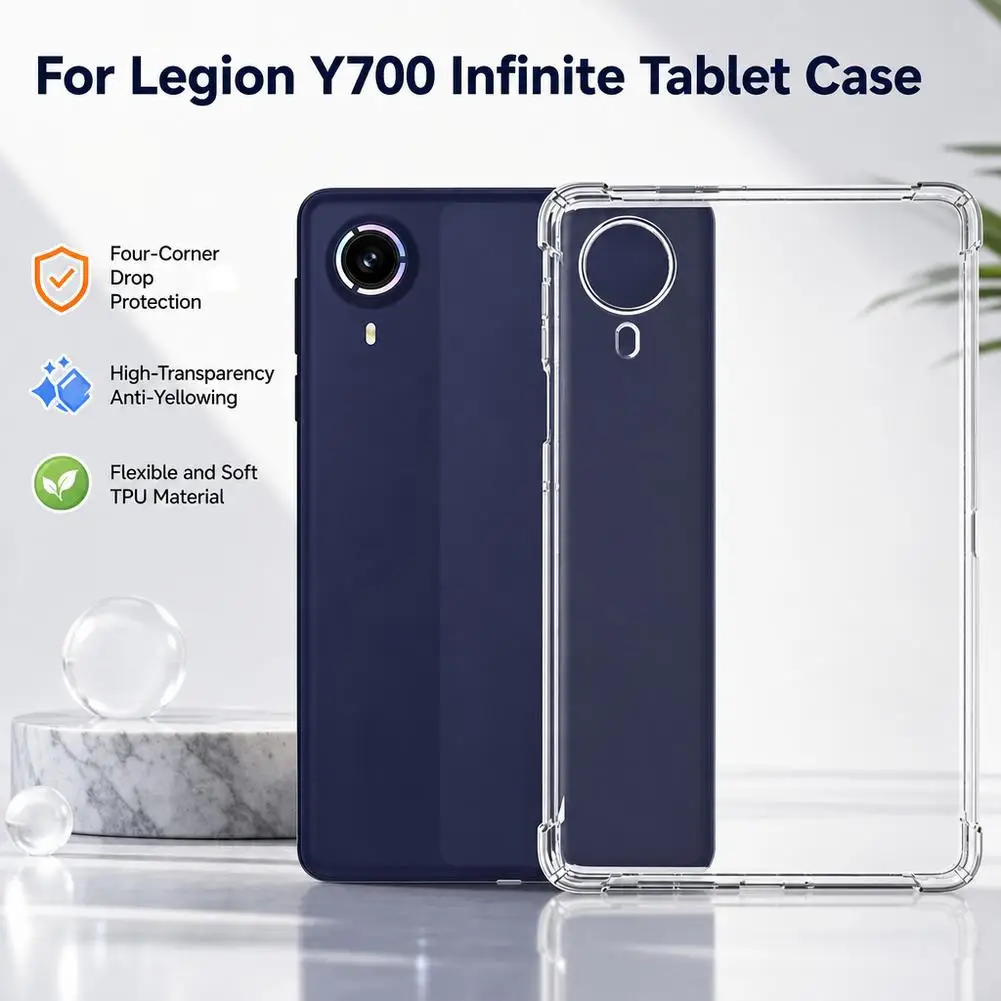 Crystal Clear Shockproof TPU Protective Case with Anti-Yellowing and Corner Cushioning