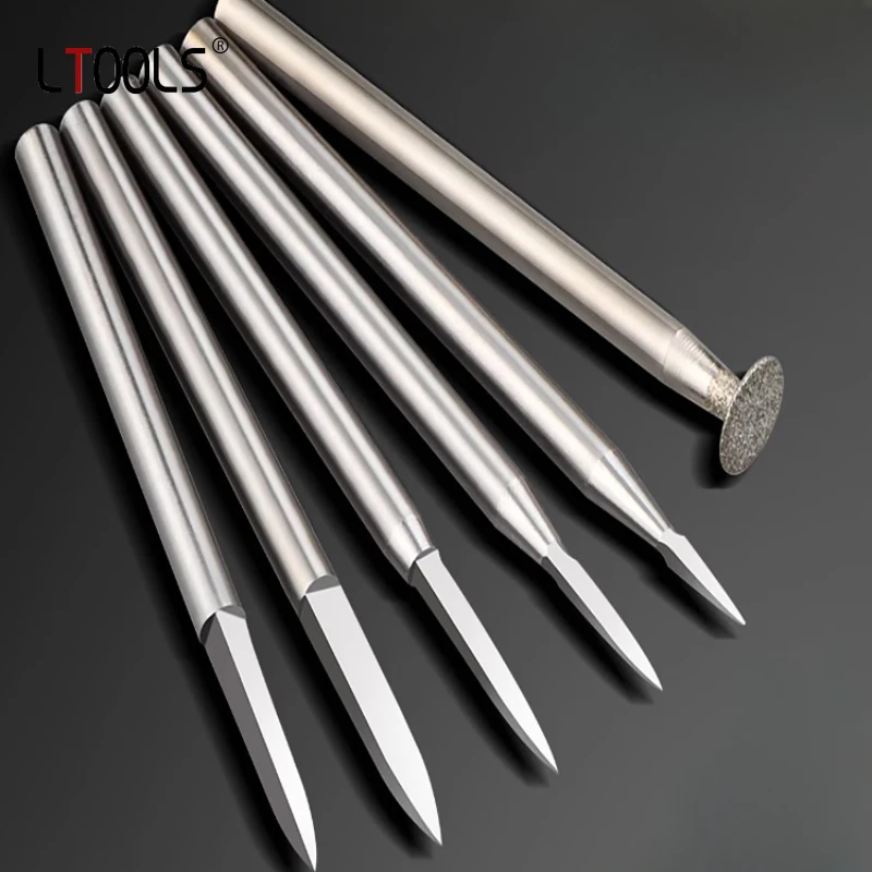 

Sword Shaped Sharp Knife Carve Knife High Speed White Steel Nuclear Carving Knife Woodworking Dental Machine Carving Accessories
