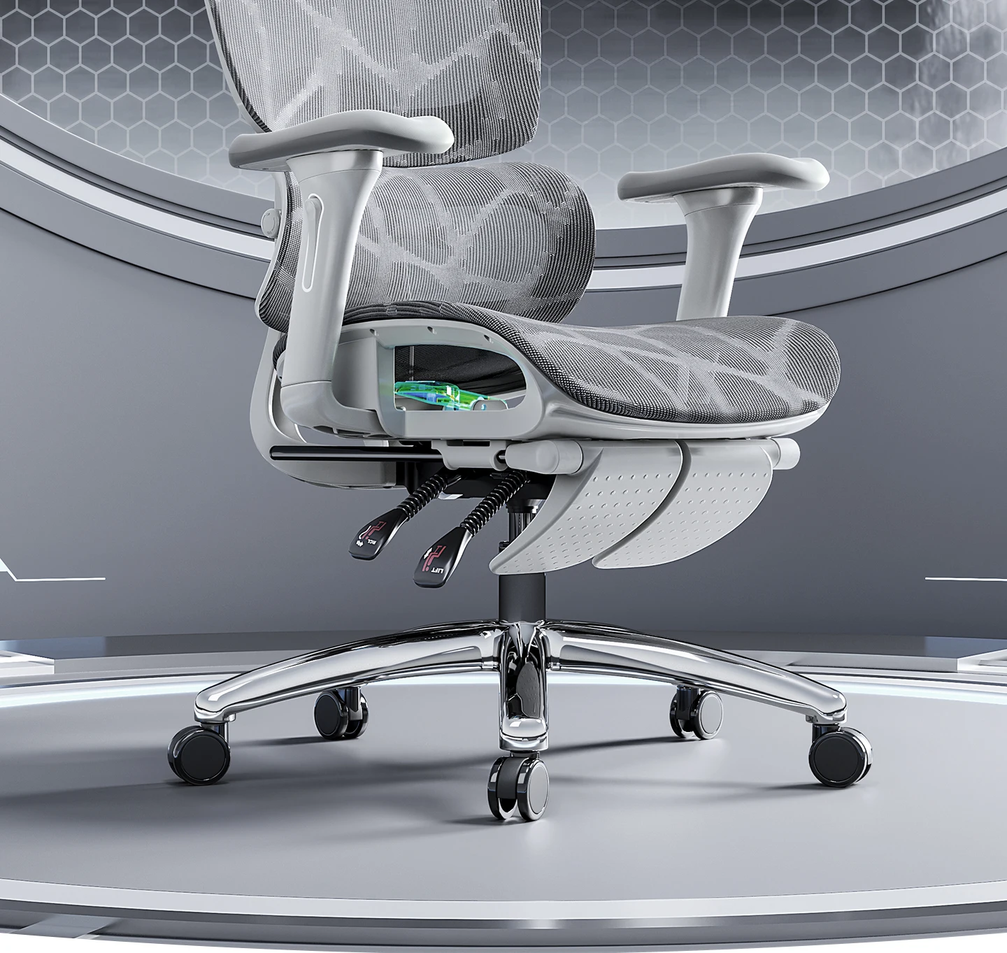 Ergonomic Office Chair Comfortable  Long Sitting Home Gaming Computer Recliner Nap Chair Adjustable Height Lumbar Support Swivel