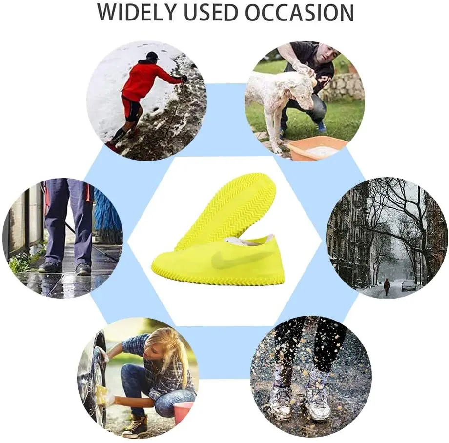 Silicone Shoe Covers Rain Shoe Covers Rain Shoe Protector Shoe Covers Silicone WaterProof Shoe Covers Reusable Rain Shoe Covers Unisex Shoes Protector Anti-slip Rain BootS Pads For Outdoor Rainy Day
