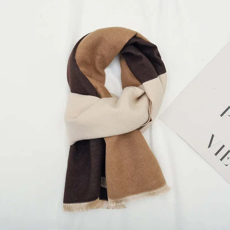 Cute Cartoon Rabbit Printed Children's Scarf for Boys and Girls Fashion Winter Imitation Cashmere Windproof Warm Scarves Shawl