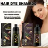 Natural Herbal Hair Dye Shampoo 3 in 1 Change Hair Color Gray Hair to Dark Brown Black Deep Nourishing Fashion Hair Care Product