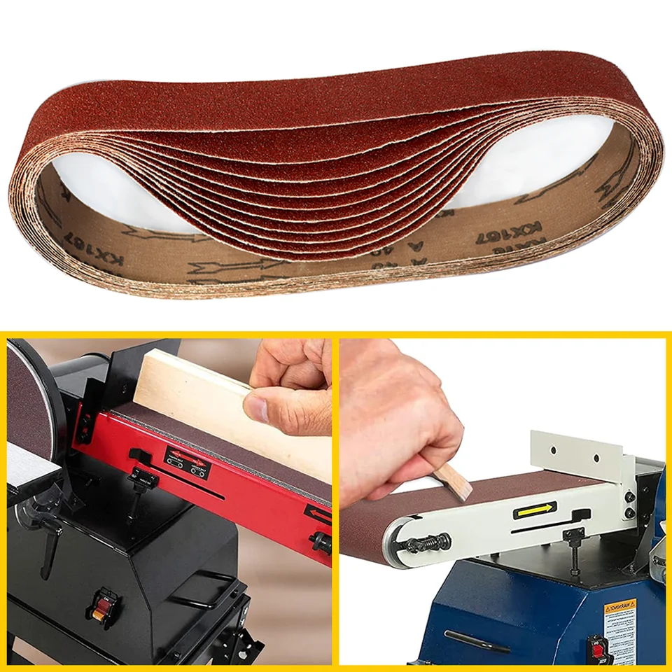 100 x 915mm サンディングベルトセット - 15個パック 80/120/150/240