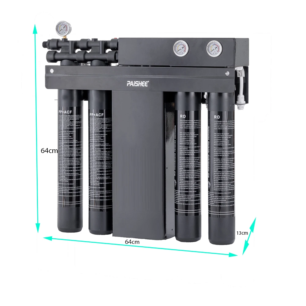 

2000GPD high flow RO System Wall-Mounted 0.25TPH ice machine coffee shop canteen reverse osmosis Water Filter for Commercial