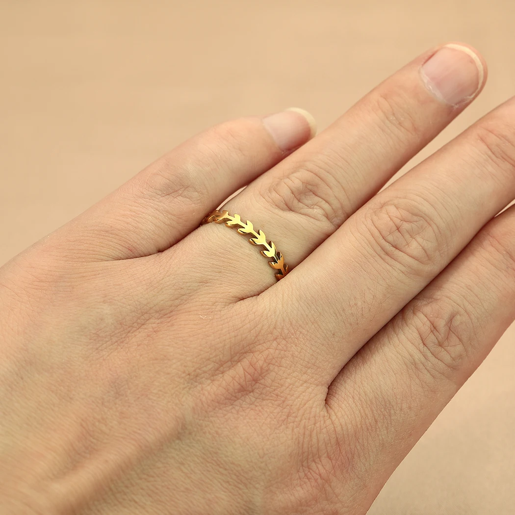 Anillo Geométrico de Flor y Hoja Vintage (Acero Inoxidable Dorado) S717d2eed487547098a45accfe5fb7460q