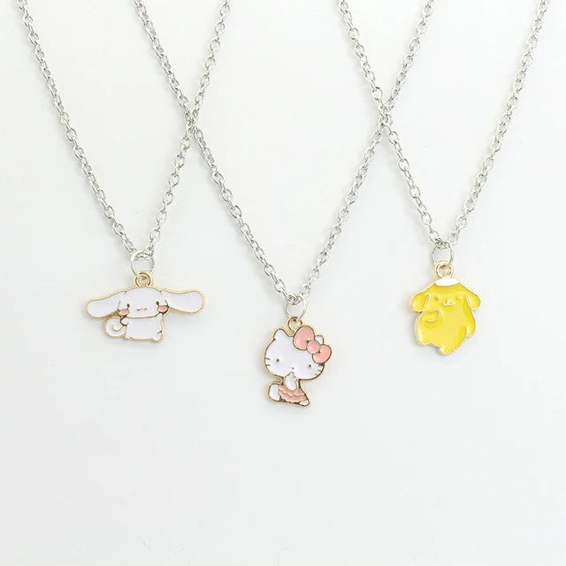 Kawaii Sanrio Pochacco Necklace Cinnamoroll Animes Cute Jewelry Accessories  Minimalist Necklace Cartoon Women Jewelry Girl Gifts - AliExpress