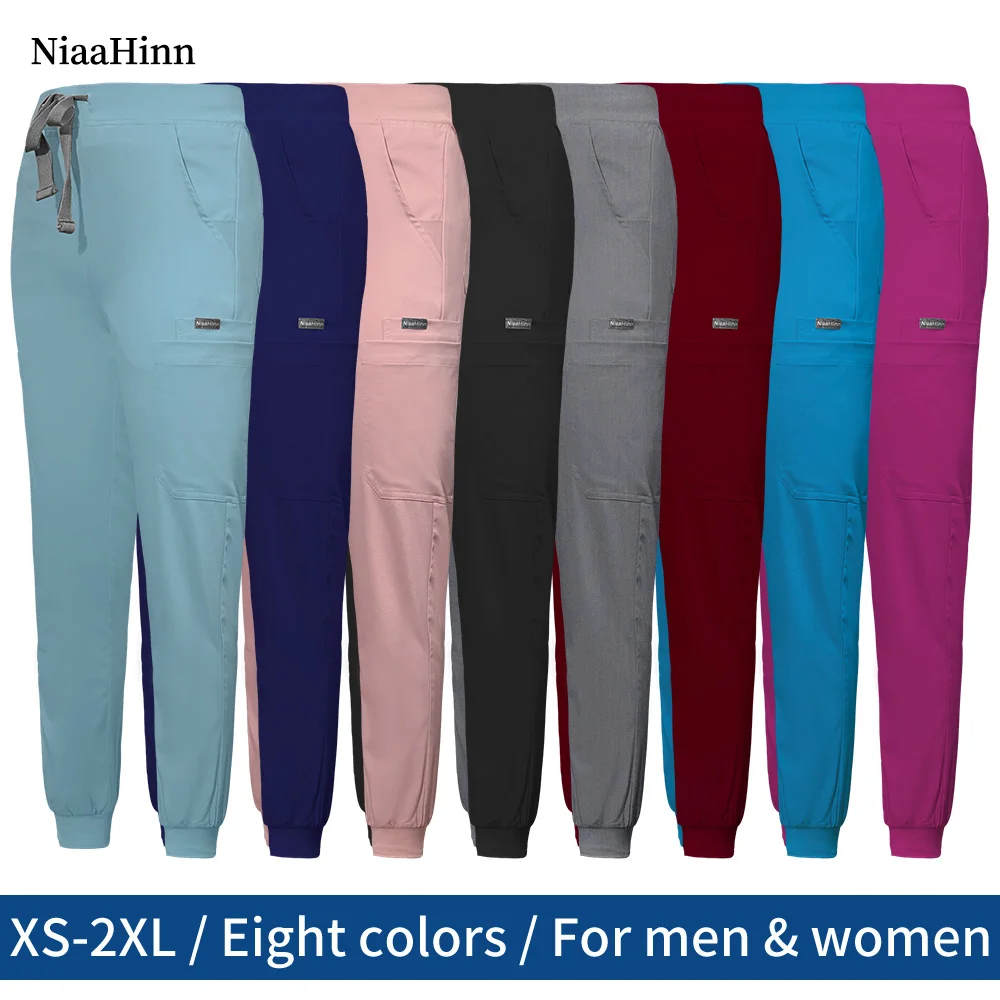 705223-d8c94c.jpg Scrub Jogger Pant Women Medical Nurse Work Bottoms Wholesale Slim Fit Stretch Health Service Nursing Trousers Clinic Doctor Pant - Image 1