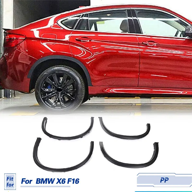 

Car Wheel Arches Eyebrow Fender Mudguards For BMW X6 F16 2015 - 2018 Car PP Fender Flares Arches Wheel Eyelid Eyebrow