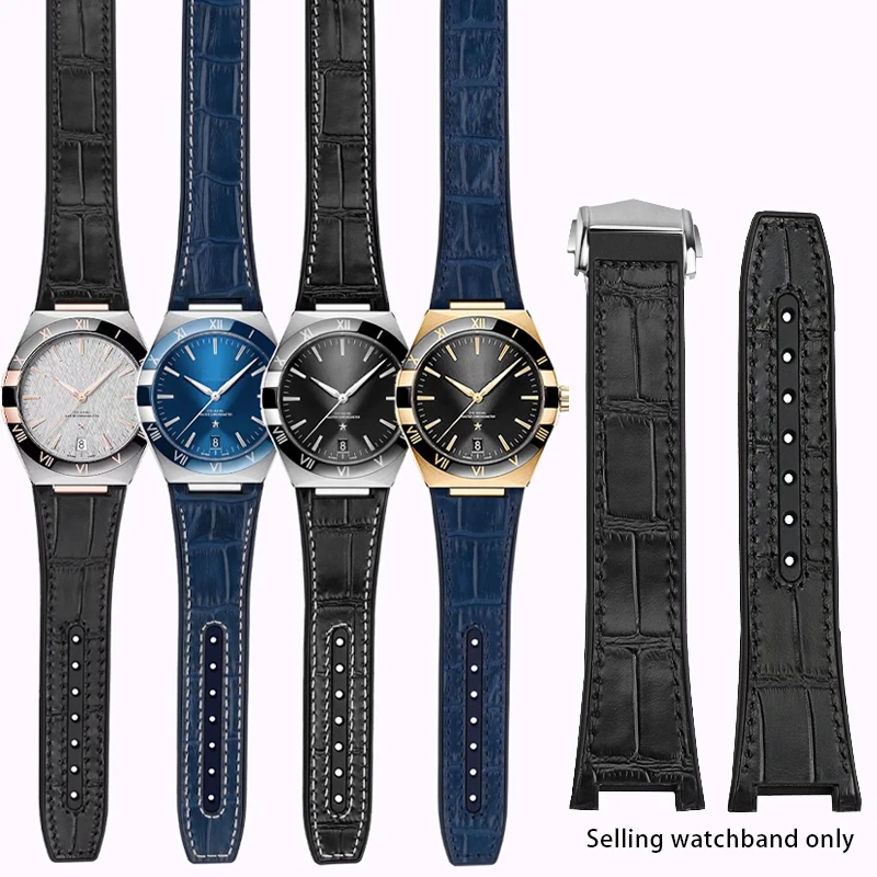 Per Omega Constellation 41Mm Watch Wth Manhattan 39Mm Gomma Pelle Bovina Maschio Cinturino Per Orologio Con Tacca Accessori Per Orologi In Pelle