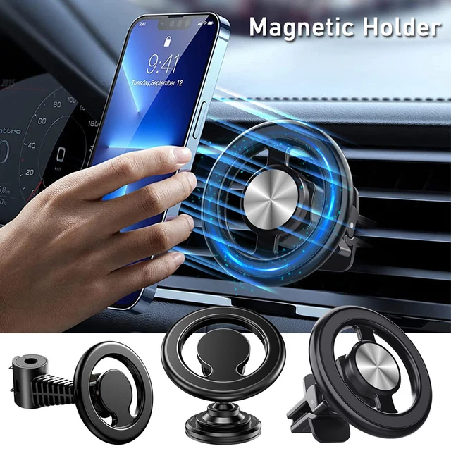 Magnetische Telefon Halter Für MagSafe Auto Halterung für iPhone 12 13 Pro  Max Universal Ring Magnet Halter Air Vent Clip handy Montieren - AliExpress